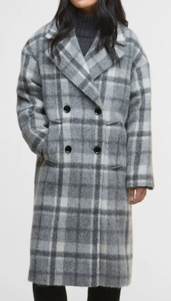 Barbour Fenella Tartan Double Breasted Long Coat, $690