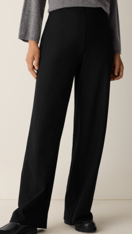 EILEEN FISHER Washable Stretch Crepe Wide-Leg Pant, $218