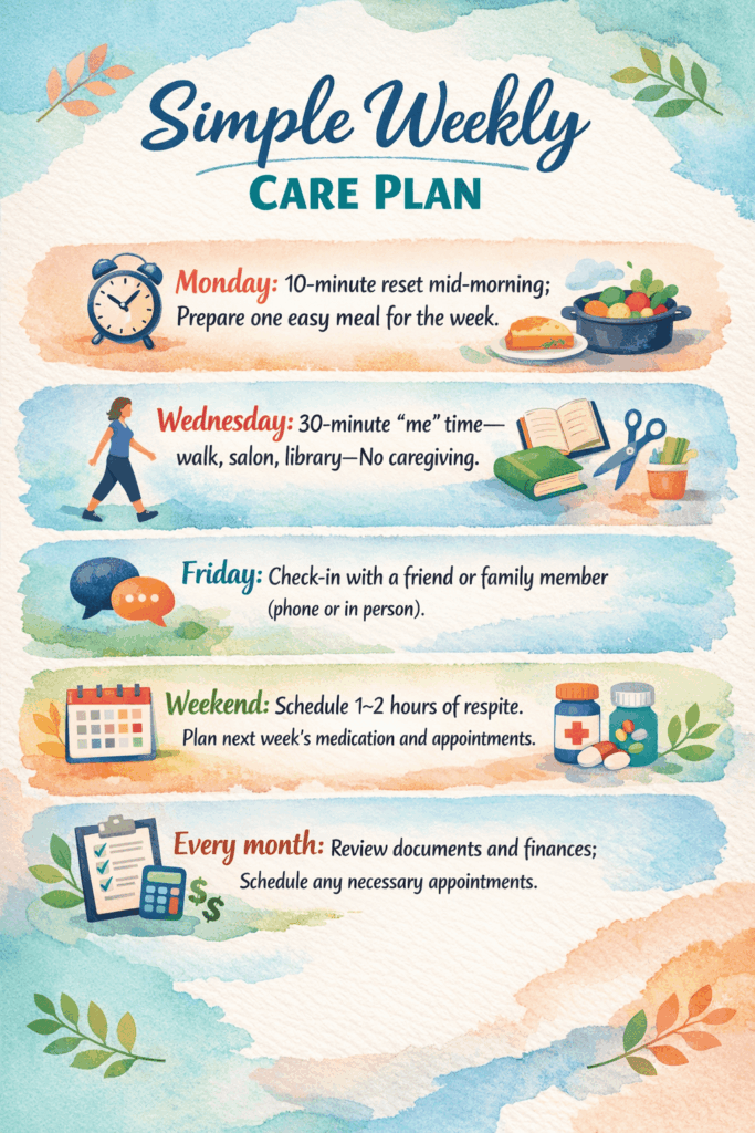 Simple Weekly Care Plan — A Template You Can Use
