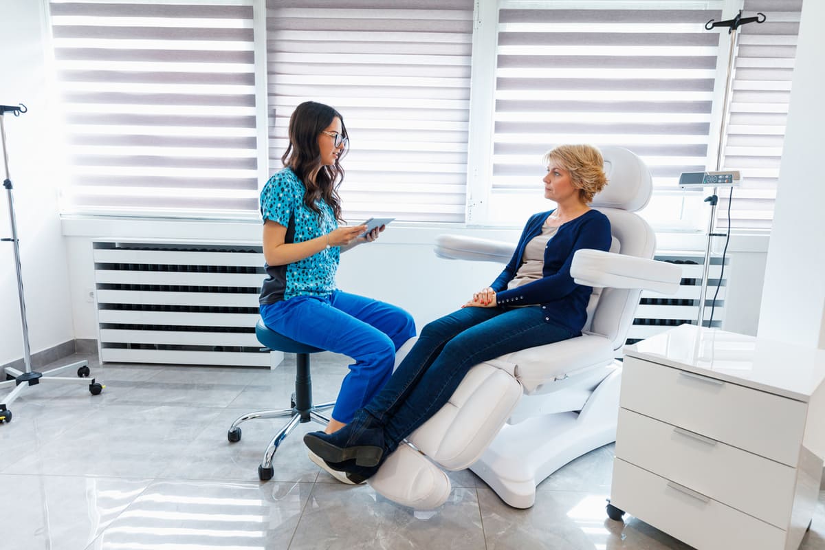 woman discussing weight loss procedure