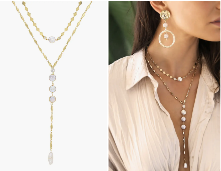 Ettika Set of 2 Pearl Necklaces, $70