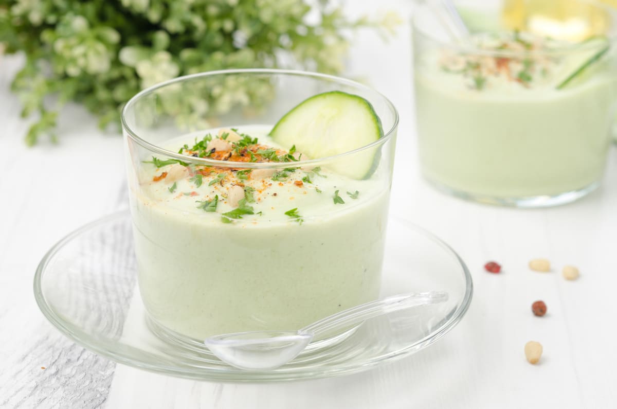 Cucumber Avocado Yogurt Soup