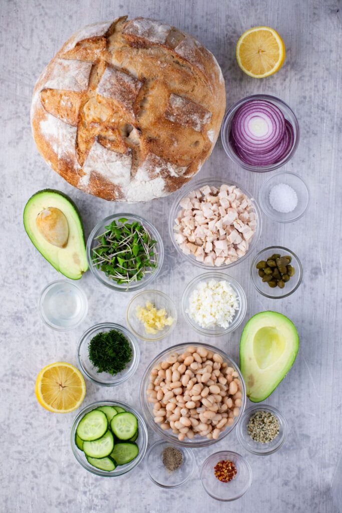 Mediterranean Power Sandwich Ingredients