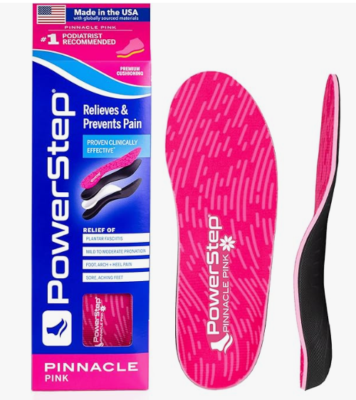 PowerStep Pinnacle Pink Orthotics, $39.99 (was $47.50)