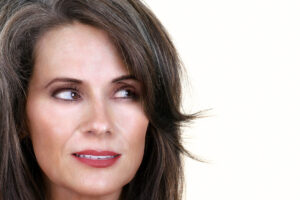 Quiet silver brunette