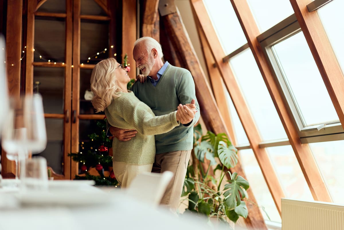 Couple dancing on a date