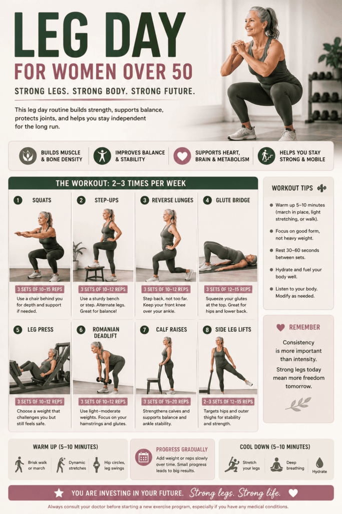 Simple Leg Day ideas for Women over 50