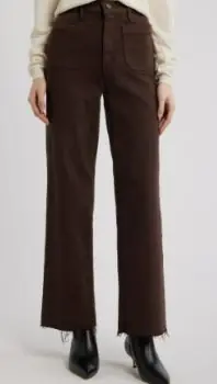 FRAME The Anchor High Waist Raw Hem Wide Leg Jeans