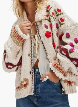 Free People Rosebud Oversized Cardigan