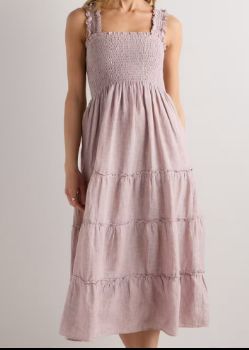 Quince European Linen Smocked Dress